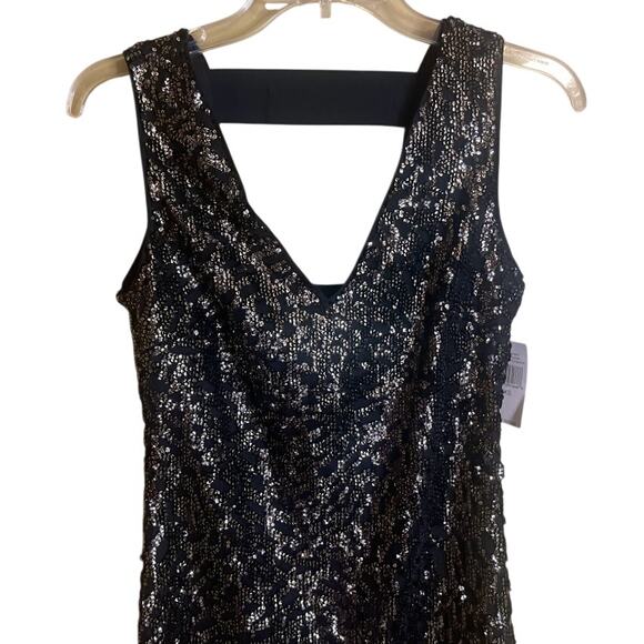 1. State Black Sequin V-Neck Sheath Mini Dress - XS‎ - NWT - Picture 2 of 9